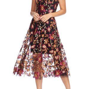 DTP Floral Embroidered Lace Dress - NWT - XS
